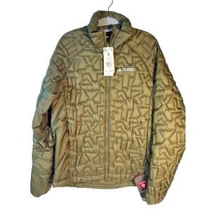 Adidas Terrex Insulated Puffer Jacket Men's medium Olive Green NWT
